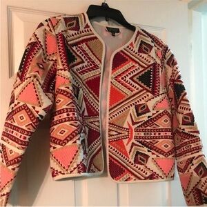 Geometric Patterned Jacket - Multicolor
